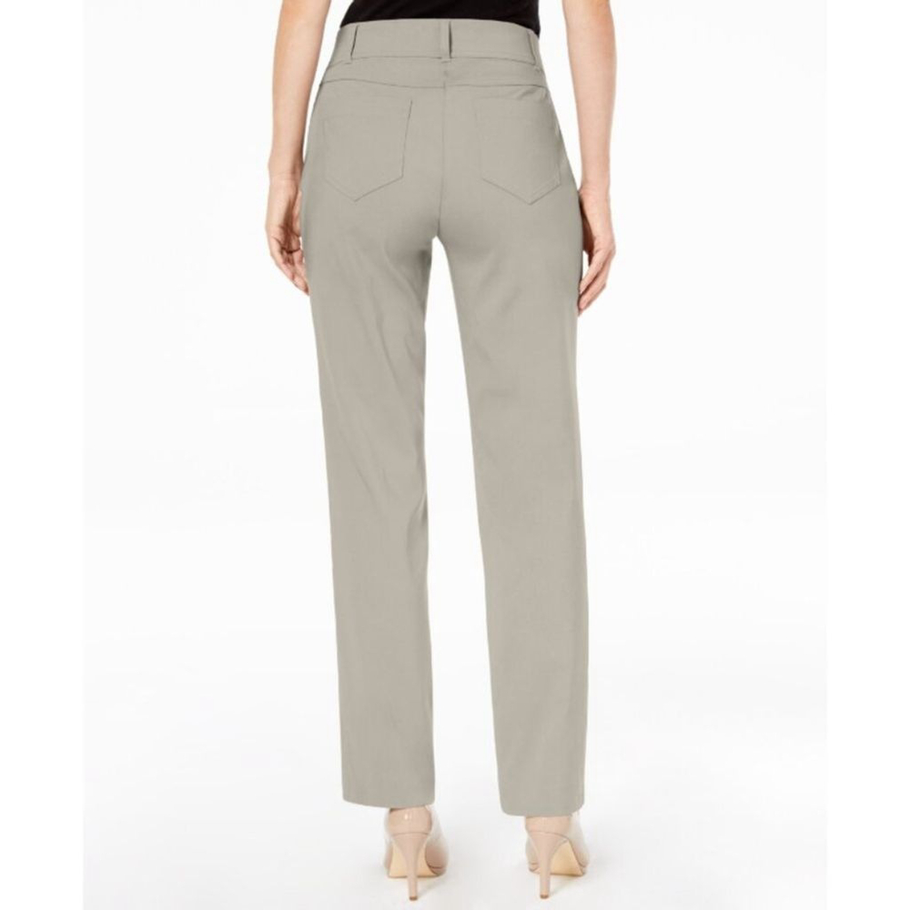 JM Collection Petite Tummy-Control Curvy Fit Light Beige Dress Pants NWT - Picture 2 of 7